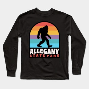 Allegany State Park New York Bigfoot Sasquatch Camping Hiking Long Sleeve T-Shirt